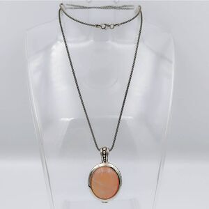 NWOT KC Italy 925 Sterling Silver Interchangeable Stones Pendant Necklace 20"
